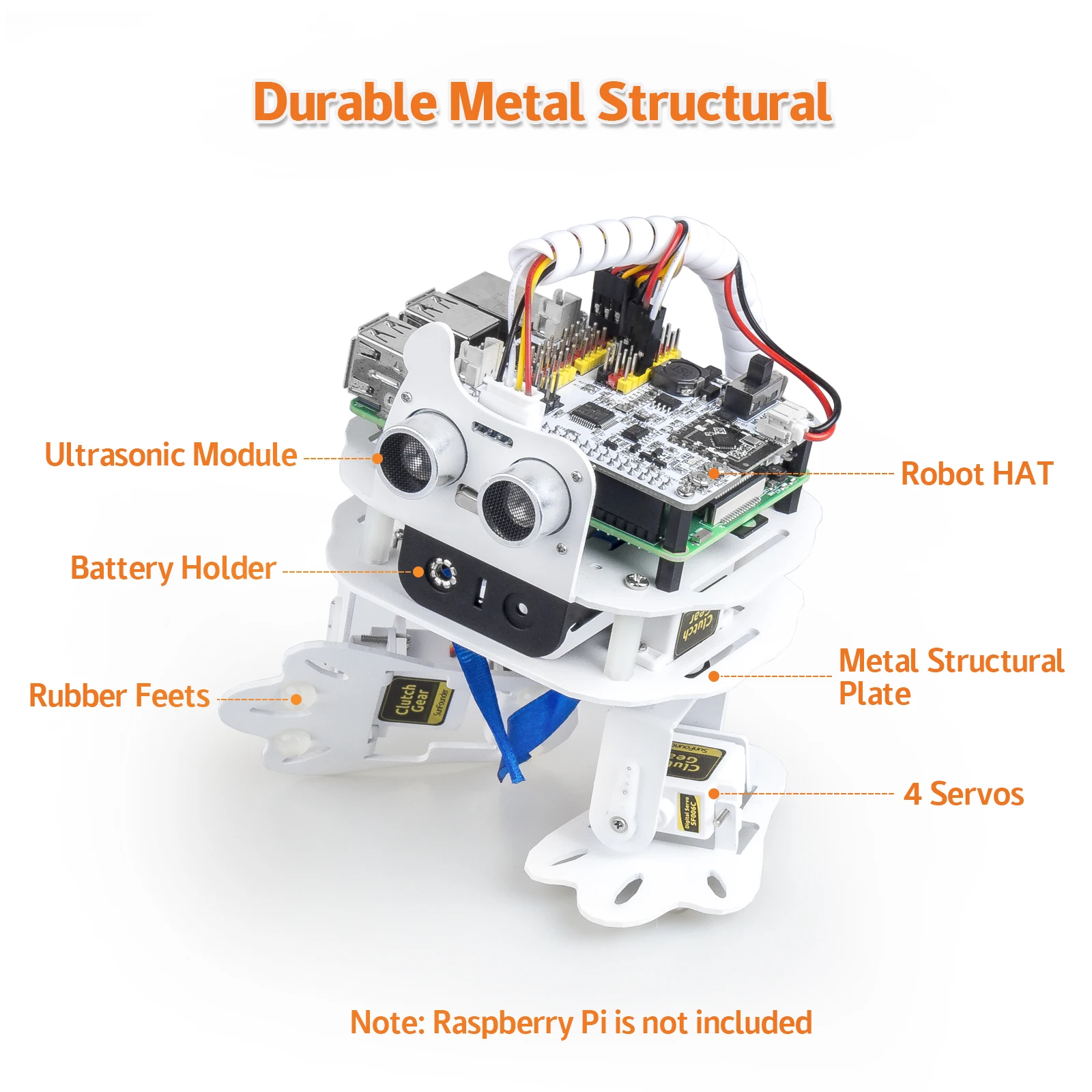 SunFounder PiSloth AI программируемый набор роботов для Raspberry Pi танцев избегания