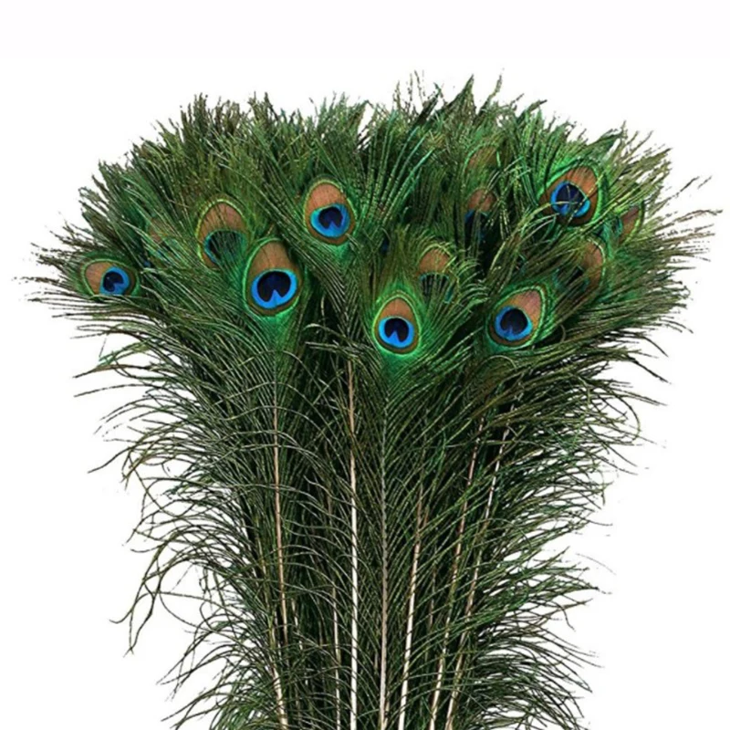 

10-100PcsTop Quality Beautiful Natural Peacock Feather Diy Jewelry Decorative