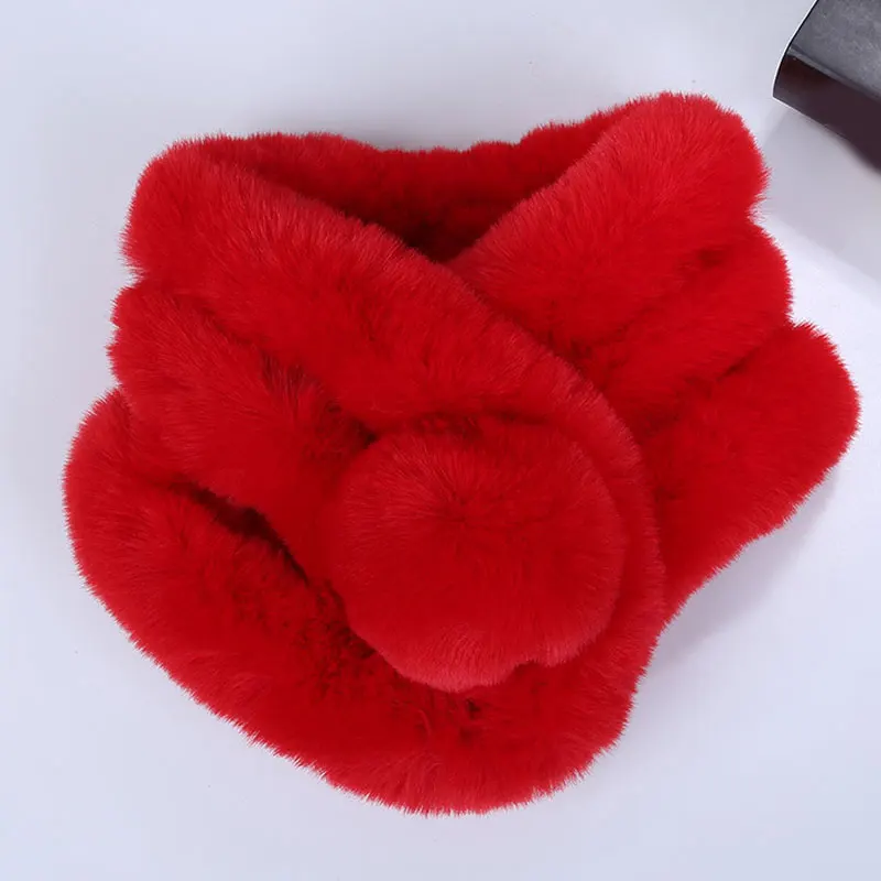 Шарф-Палантин женский из искусственного меха зимний теплый | Аксессуары для