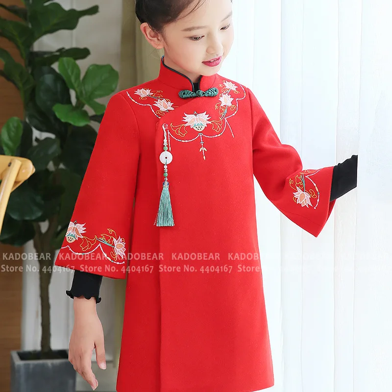 Qipao для мамы и дочки Китайская традиционная детская одежда костюм Hanfu Tang ретро