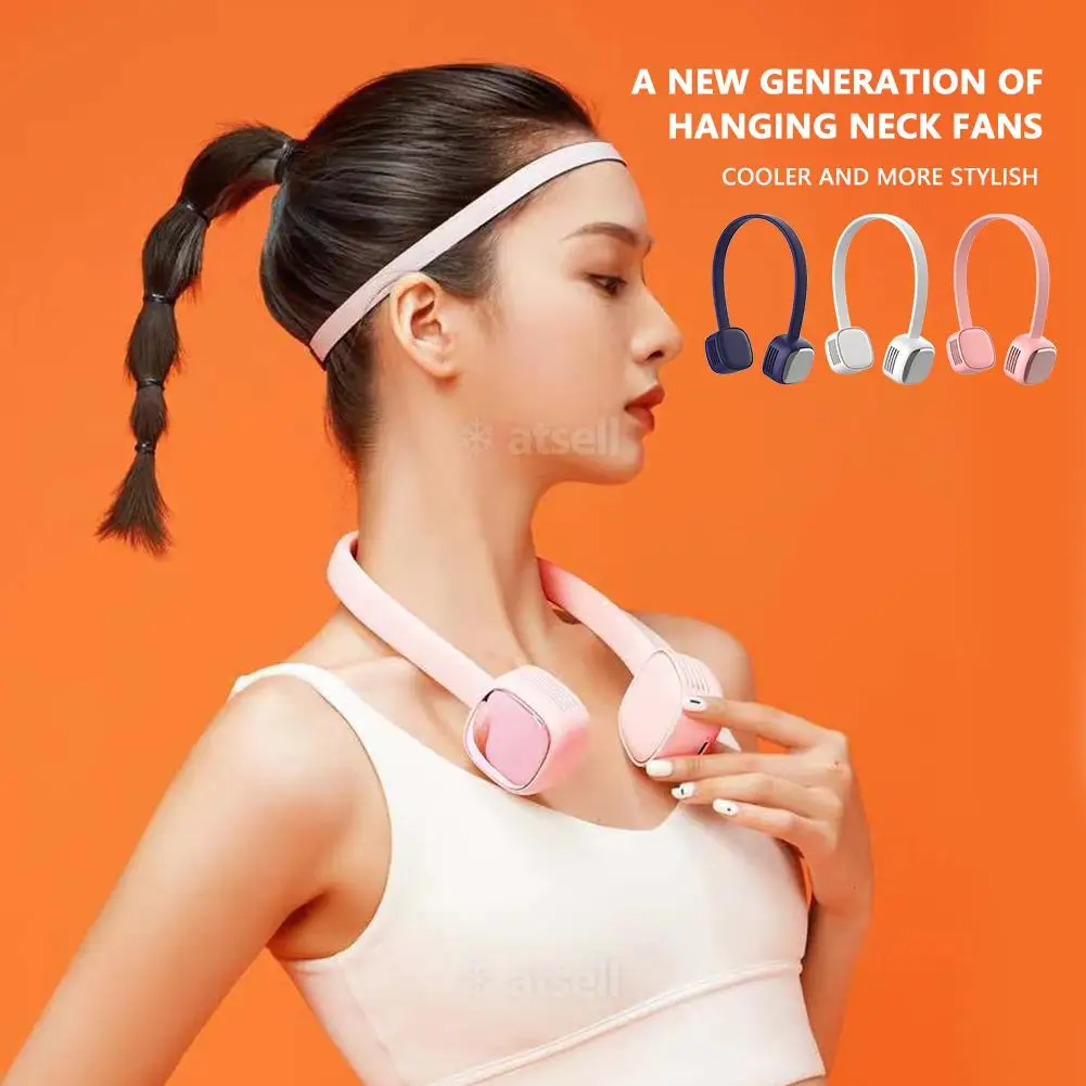 Портативный беслопастный шейный вентилятор портативный USB Перезаряжаемый