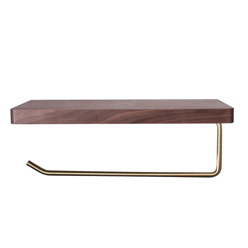 Креативный деревянный держатель для туалетной бумаги полка ванной комнаты