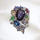 Женское эпоксидное кольцо с цирконом, обручальное ювелирное изделие серебристого цвета с цветами-бабочками, 2020