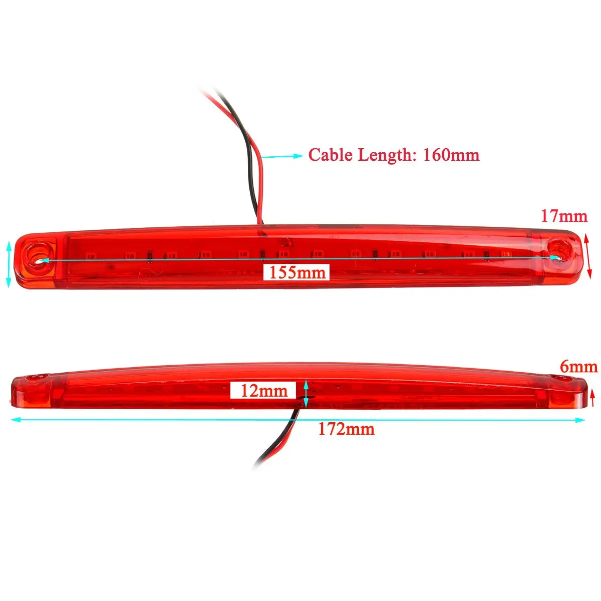 

New 20PCS 12V 24V 12 LED Bus Truck Trailer Truck Lights Side Marker Light Waterproof LED Light Tail indicator Parking light