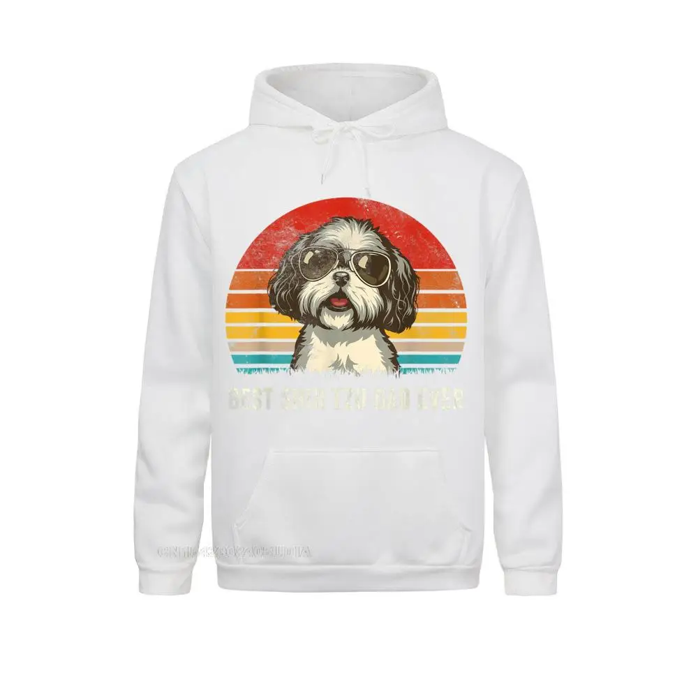 Дешевые мужские толстовки с длинным рукавом капюшоном для мужчин Лучший Shih Tzu Dad