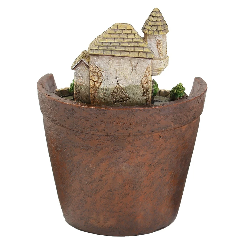 Mini House Figurines Resin Flower Pot For Herb Cacti Succulent Plants Planter Home Garden Micro- Landscape Decor Crafts | Дом и сад