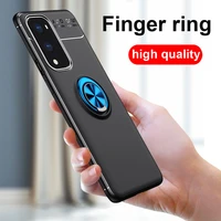 magnetic metal ring phone case for oneplus 9 pro 8t soft silicone tpu holder stand cover for one plus 9 pro bumper coque fundas