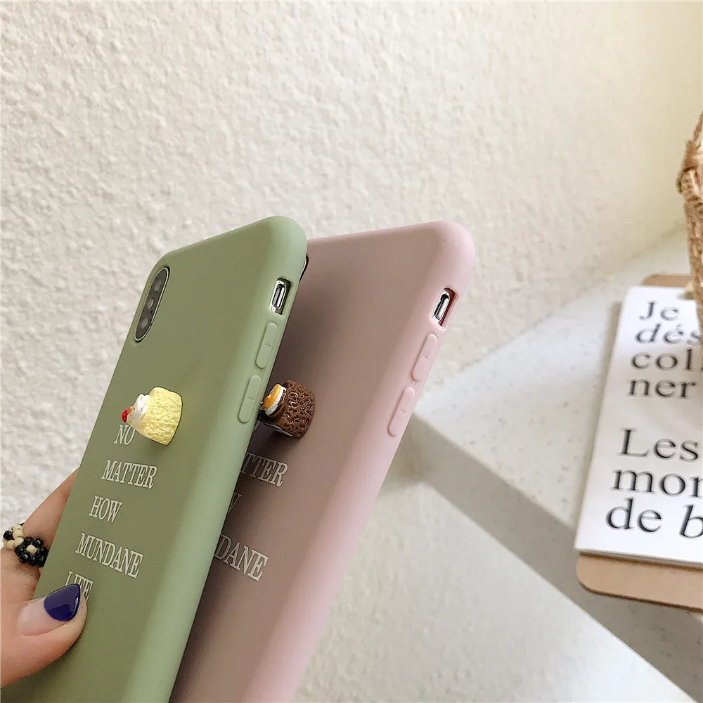 Candy Color Cake Cases for IPhone 10 6 6s 7 8 Plus X XR XS MAX Soft Silicon Back Cover Colorful Caked Pattern Shell Fundas Coque |