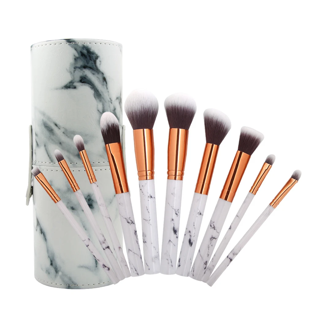 

10pcs Makeup Brushes Set For Face Eyes Powder Foundation With Storage Cup