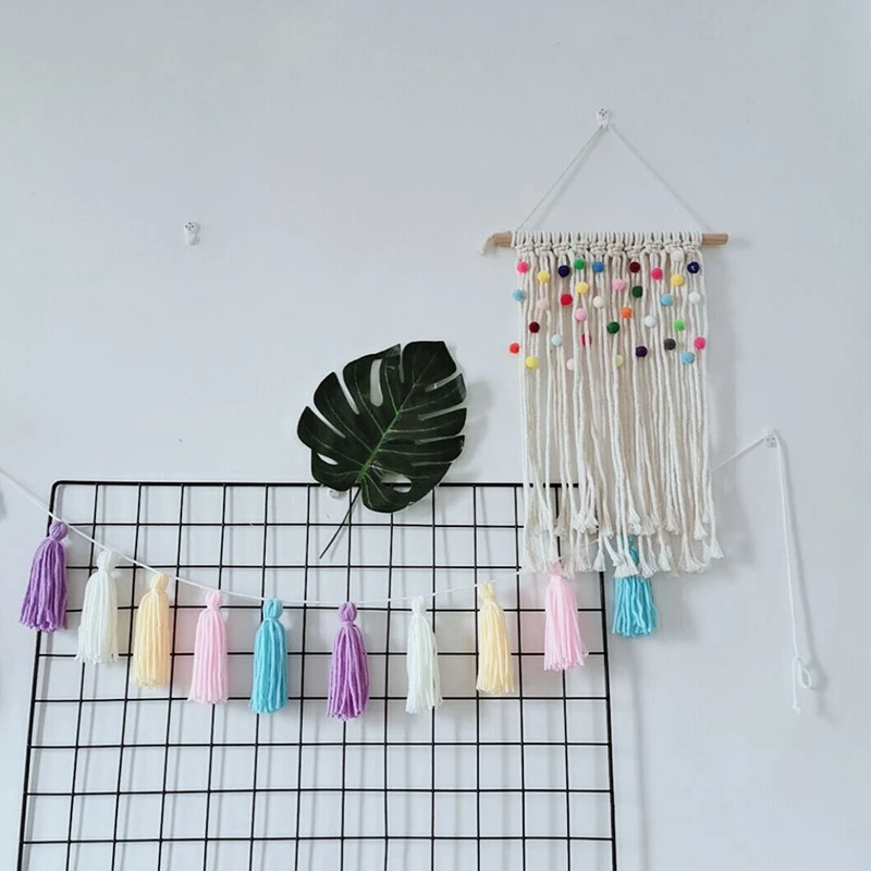 Красочный гобелен из макраме праздничный Настенный декор для детской комнаты