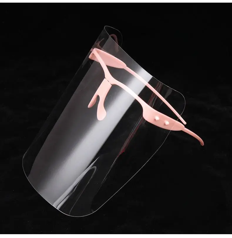 

10pc Adult Protective Face Shield With Glasses Transparent Full Facial Cover Mask Anti Fog Plastic Clear Visor For Cooking