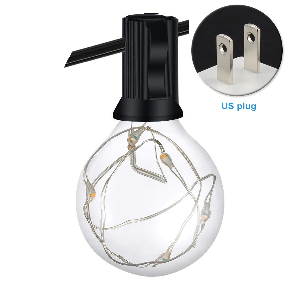 

Bulb Shaped Outdoor Indoor Bedroom Waterproof Garden Bubble String Lights Remote Control Fairy Home Decoration Party Wedding Led