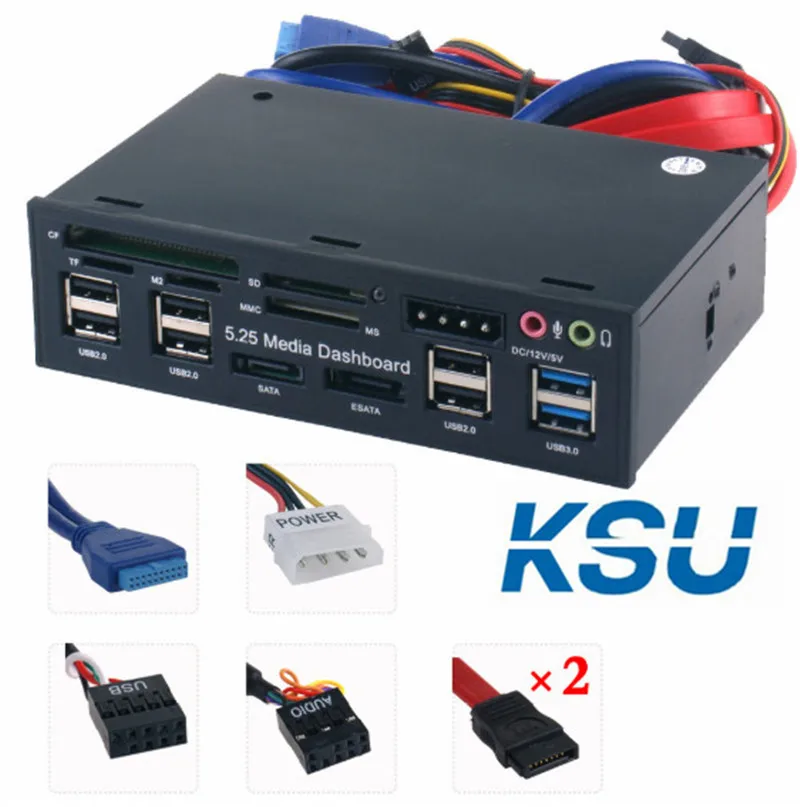 USB 3 0 концентратор многофункциональный eSATA SATA порт внутренний кард ридер ПК медиа
