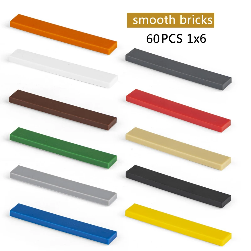 

Moc, креативный развивающий кирпич, 1x8, 60 шт., «сделай сам», просвечивающие классические гладкие строительные блоки, совместимые с сборными элементами