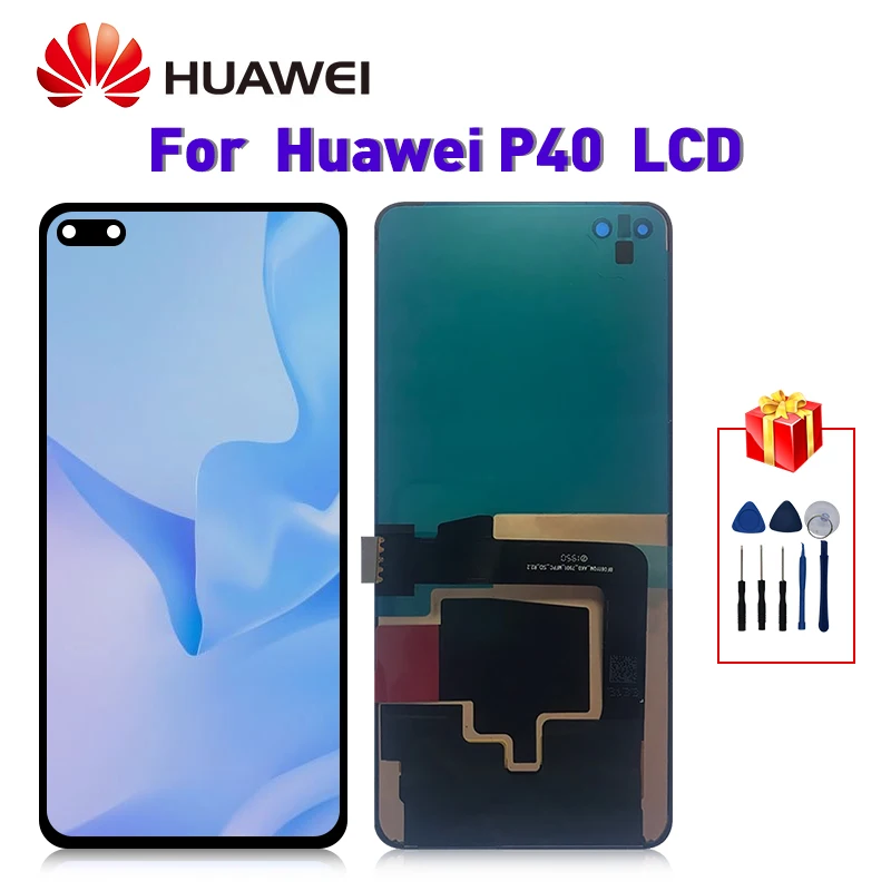 6 1 &quotОригинальный ЖК дисплей для Huawei P40 сенсорный экран дигитайзер запасные