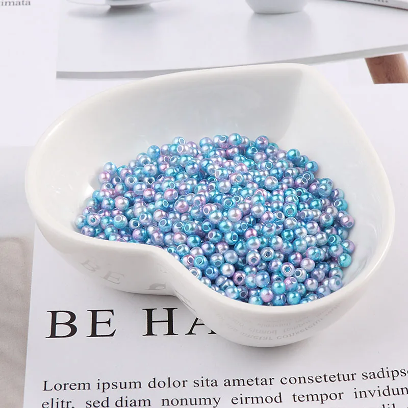 500Pcs 3mm Round Imitation Garment Pearl With holes For DIY Nail Art Necklace Fashion Jewelry Making Accessories | Дом и сад