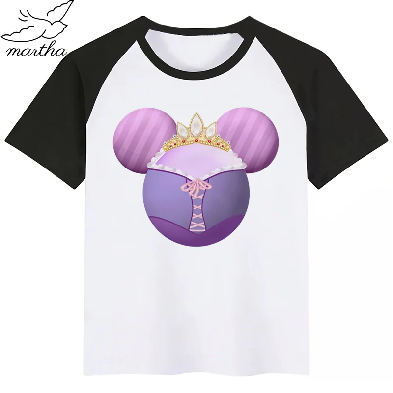 Детская забавная Футболка с принтом головы Микки Мауса детские летние топы