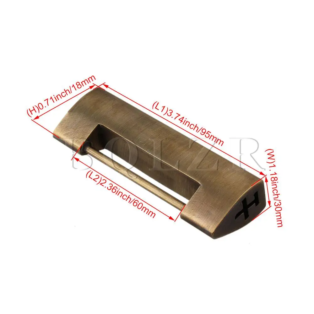 BQLZR расстояние 6 см Китайский благоприятный рыбий замок в старом стиле