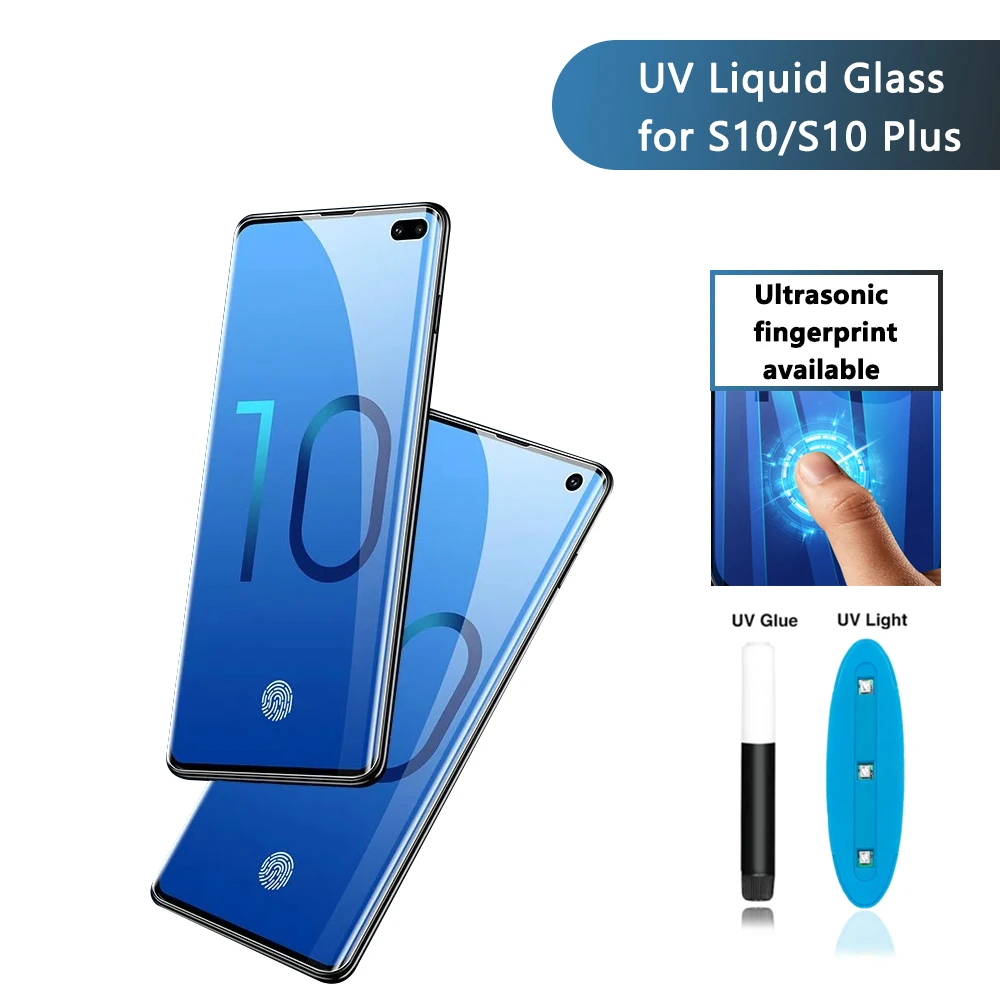 

10 Pcs/lot UV Full Glue Tempered Glass for Samsung S8 S9 S10 Plus Screen Protector for Samsung Note 8 9 10 S7 Edge With Packing