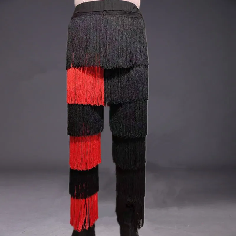 

Female Kids Girl Latin Dance Tassel Fringe Pants Adult Ballroom Trousers Salsa Samba Costume Children Dance Competition Costume