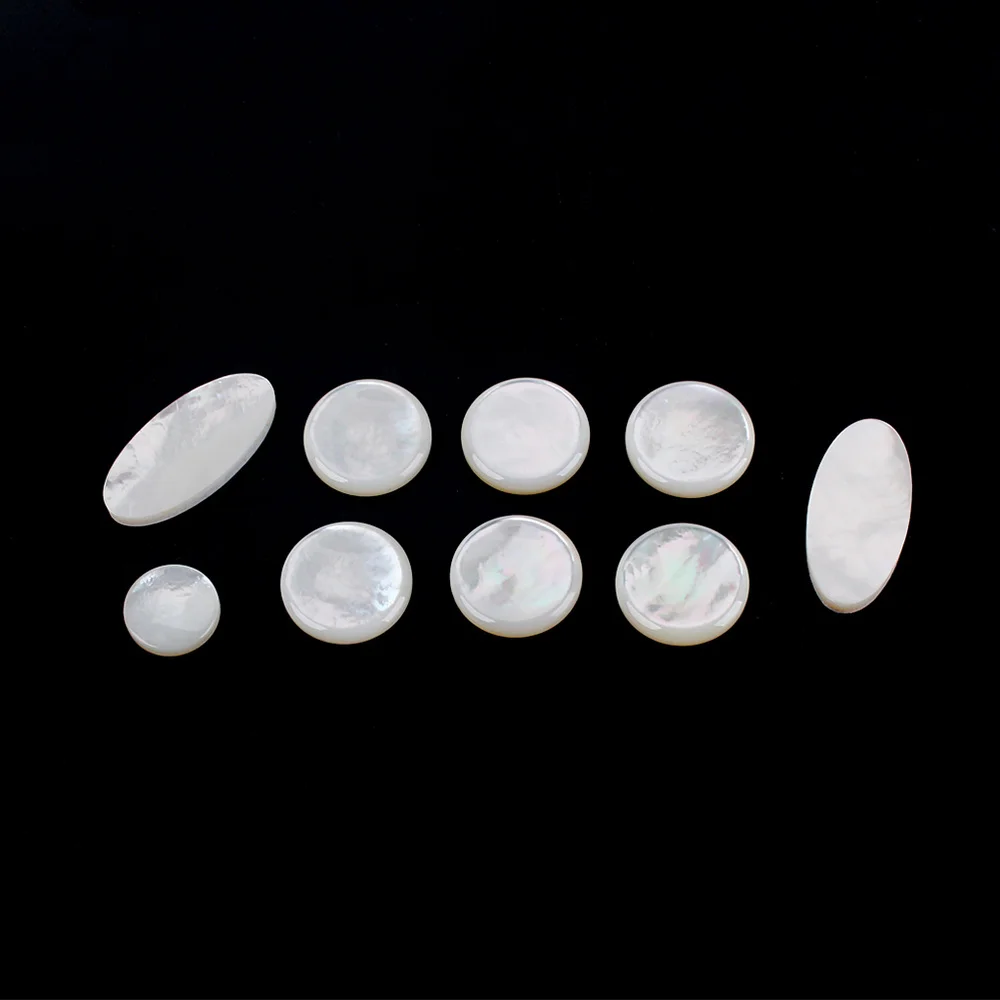 

9pcs/set Alto Tenor Soprano Saxophone Sax Pearl Shell Key Buttons Inlays Accessories (White)