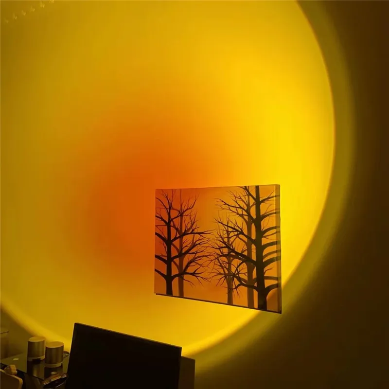 

Creative Sunset Sunset Projection Lamp Bedroom Bedside Table Lamp Net Celebrity Live Broadcast Background Shooting Sunset Light