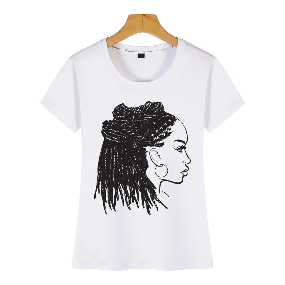 Топы футболка черные женские дреды прическа Женская забавная женская в стиле