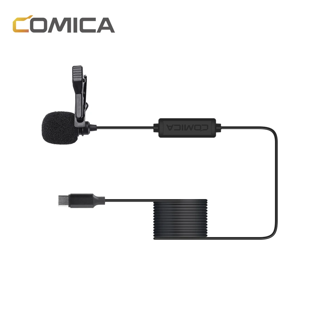

Comica Lavalier Microphone Clip-on Omnidirectional Mic Super Shielding for Type-C Interface Smartphones Cable Length