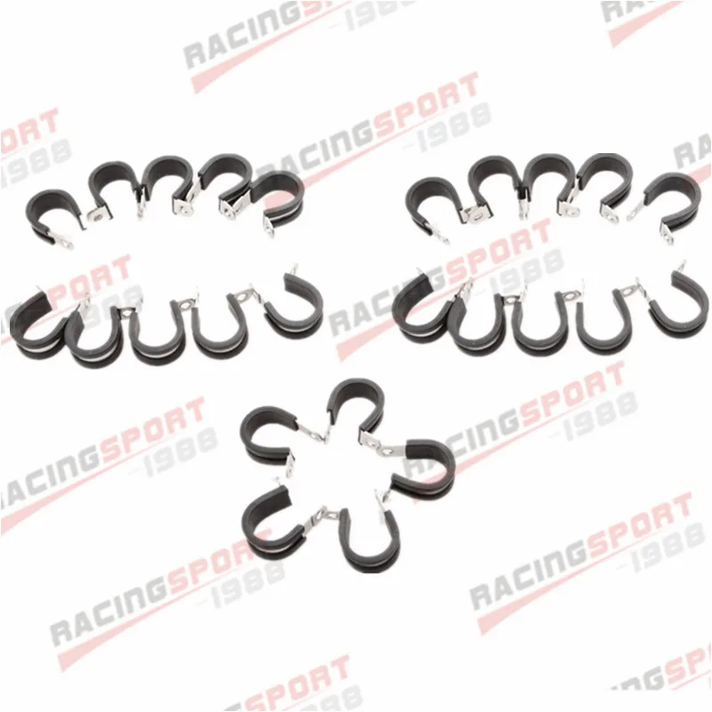 

New 25PCS 3/4" 304 Stainless Steel Cushioned Hose Mounting Clamp Loop Strap