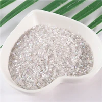 1200pcs10gbag 1 5mm glass bugle small hole 0 5mm tube stick silver lined small glass seed beads diy sewing craft accessories