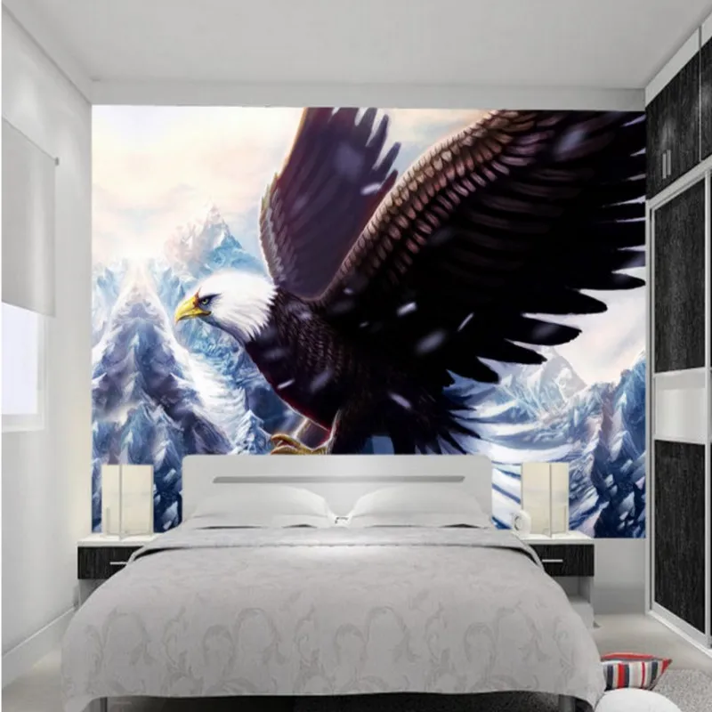 Прямая доставка на заказ 3d обои величественный снег Горный орел настенные фрески