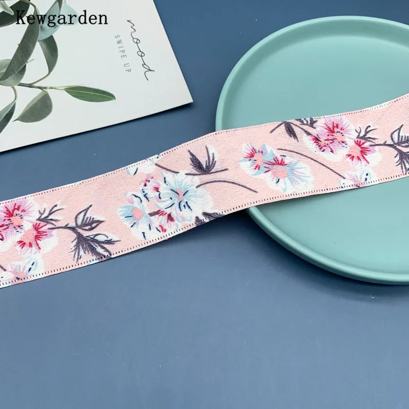 Лента шифоновая с цветочным принтом 40 мм 1-1/2 дюйма 10 ярдов сделай сам атласная