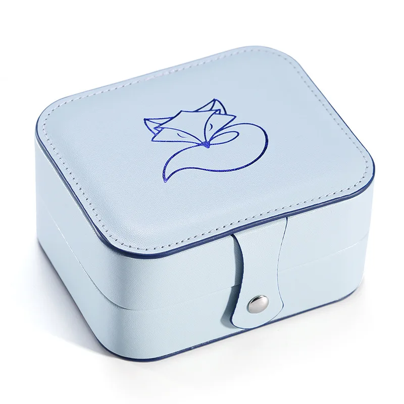 

candy color fashion women luxury jewelry box mini style leather Jewelry Storage Case for Home Travel girl gift 200805-45