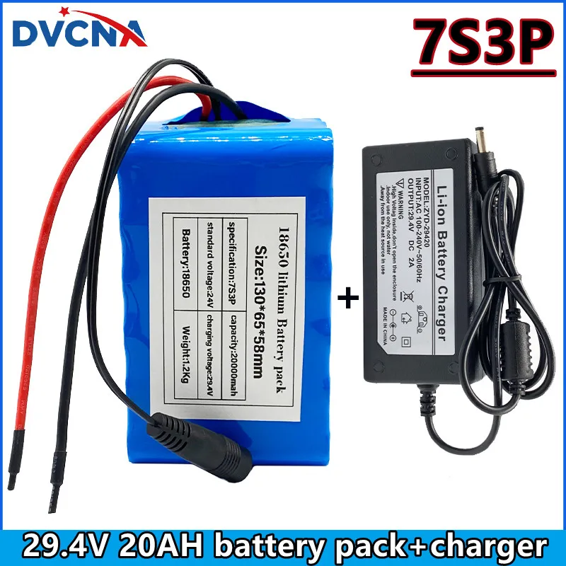 24V 20Ah 7s3p 18650 battery lithium battery 24v 20000mAh electric bicycle moped electric lithium ion Battery pack + 2A Charger