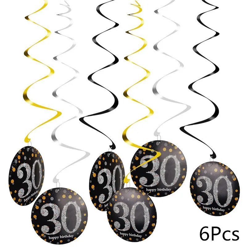 6Pcs Chicinlife 1 шт. 30 40 50 60 лет Очки День рождения Юбилей Мужчины Женщины забавная оправа для очков фото стенд Реквизит Поставки - Цвет: 6Pcs