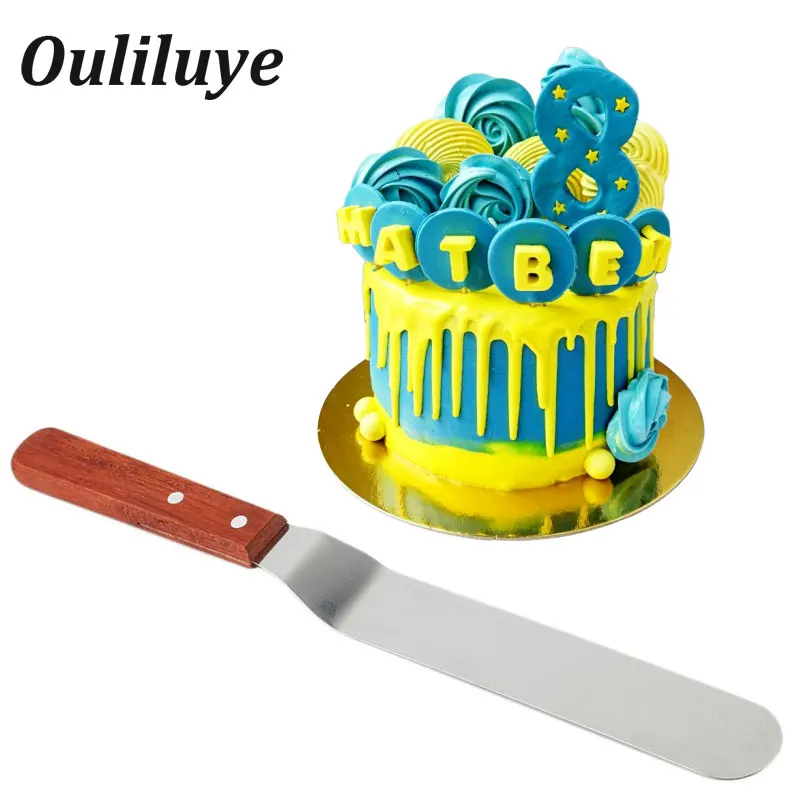 

6/8/10 inch Butter Cake Cream Knife Stainless Steel Spatula Knife Baking Confectionery Decoration Tools Kitchen Pastry Cutter