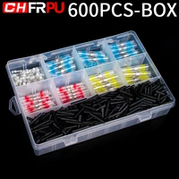600pcs box seal waterproof welding heat shrinkable wire connector soldering sleeve wire terminal kit marine insulation