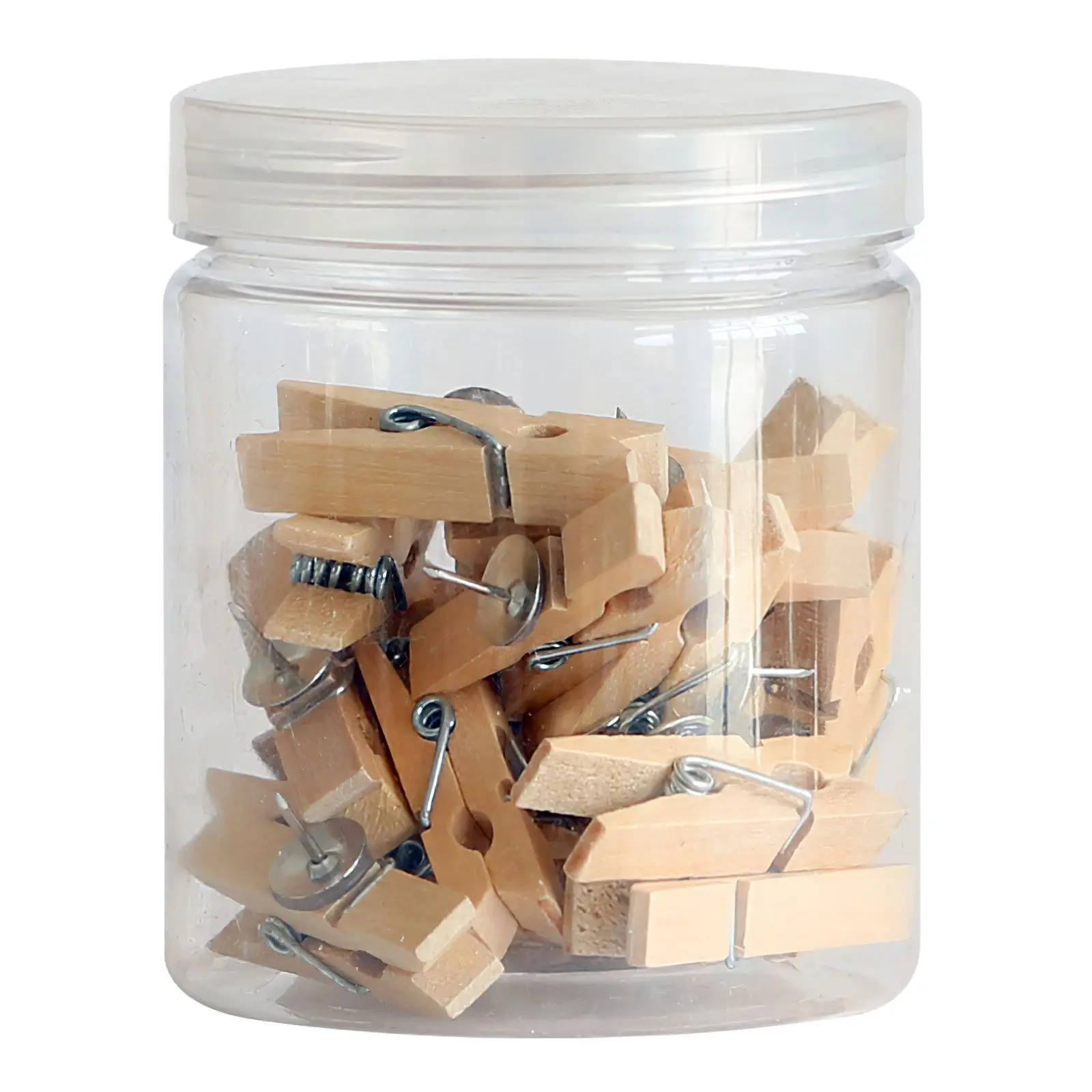 

50pcs Pushpin Pegs Wooden Pushpins For Cork Boards Notes Photos Wall Clips Pushpins Tacks Thumbtacks, Creative Paper Clips