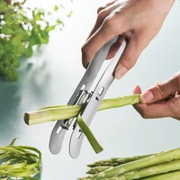 stainless steel asparagus yam cucumber peeler melon fruit vegetable double edge peeler curved handle silver kitchen tool