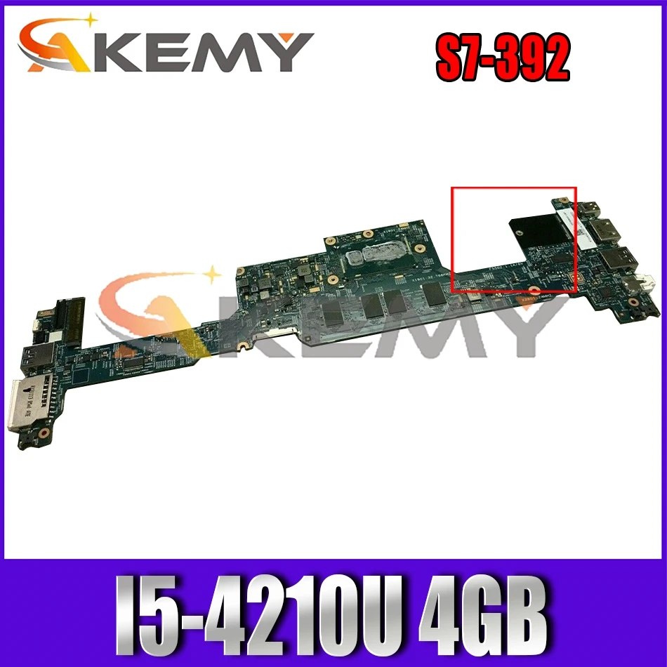 

AKEMY NBMBK11007 NB.MBK11.007 48.4LZ02.021 for acer aspire S7-392 laptop motherboard SR1EF I5-4210U 4GB memory