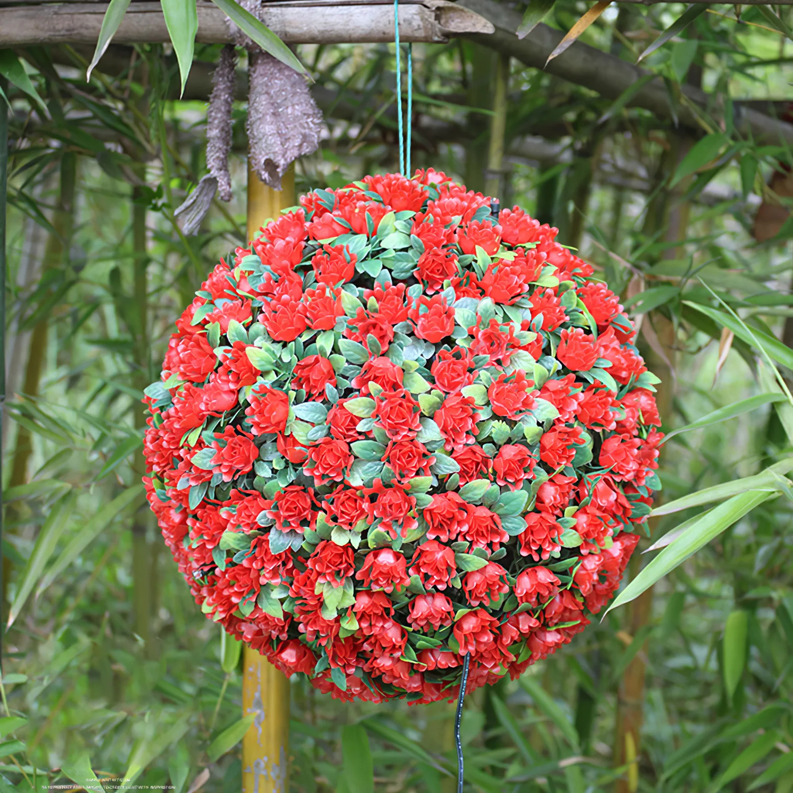 

Landscape LED Solar Light Garden Decoration Artificial Simulation Flower Ball Hanging Decor Waterproof Solar Lamp For Courtyard
