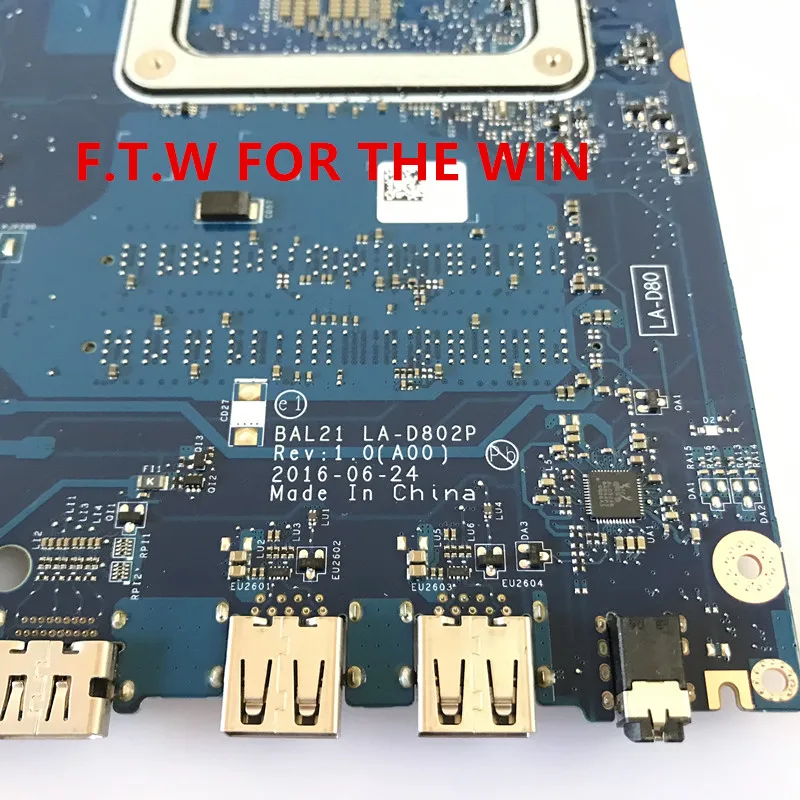 057K0H 57K0H материнская плата для ноутбука Dell Inspiron 15 5567 5767 CN-057K0H с SR2ZW i3-7100U BAL20 LA-D802P |