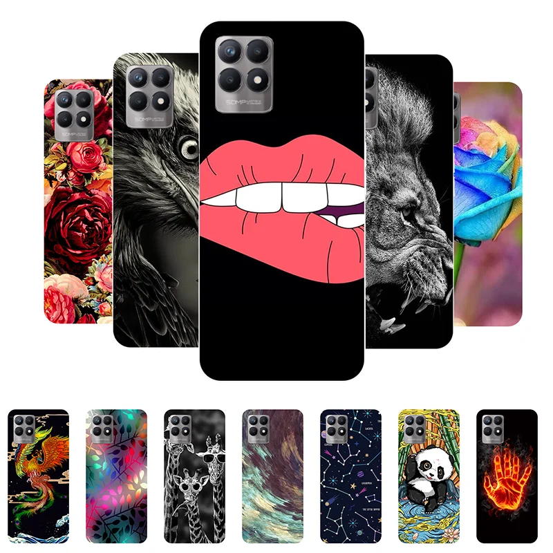 

For Realme 8i Case Realme 8i Global Version Bumper Silicone TPU Soft Phone Cover For Realme 8i 8 i RMX3151 Cases Fundas Cartoon