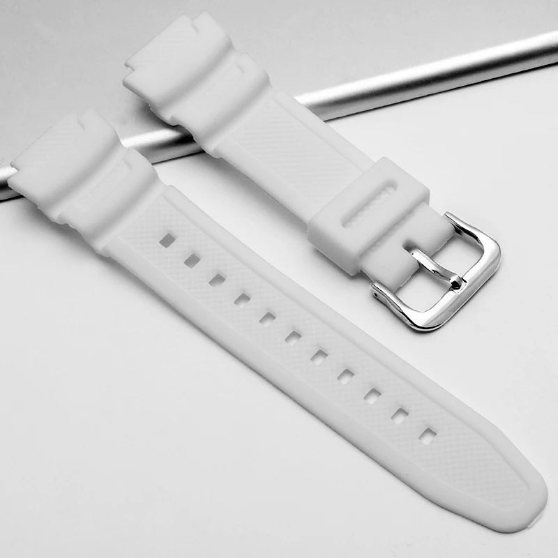 Watch Wrist Bracelet Rubber WristStrap Suitable For-Casio AE-1000w SGW-400H / SGW-300H Silicone Watchband Pin Buckle Strap