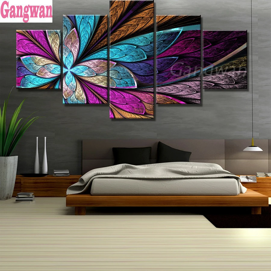 

Алмазная живопись "сделай сам", квадратная/круглая мозаика, бабочка, цветок, 5D Вышивка, полное изображение стразы, сказочное искусство, 5 шт., домашний декор