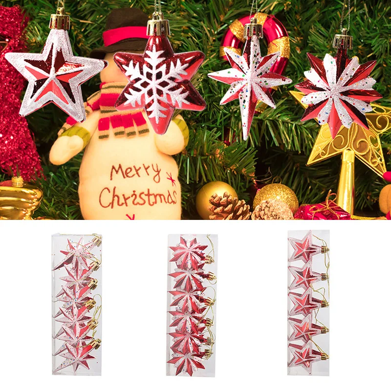 

5/6PCS Durable Christmas Tree Ornaments Christmas Decor Christmas Tree Pendant Decoration Hot for Home Office