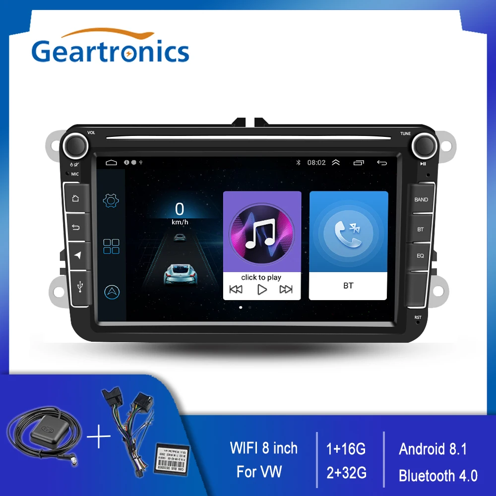 Автомобильный мультимедийный плеер с Wi Fi для VW двойная ручка Android Mirror Link Bluetooth 8
