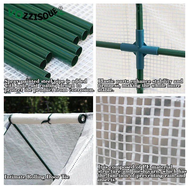 Мини теплица для садовых растений пластиковый чехол с железной подставкой