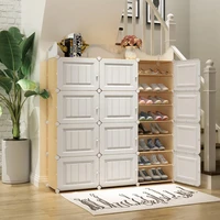 diy modular shoe cabinet plastic steel easy to assemble storage shoe boots wardrobe living room space saving shoe cabinet cabine