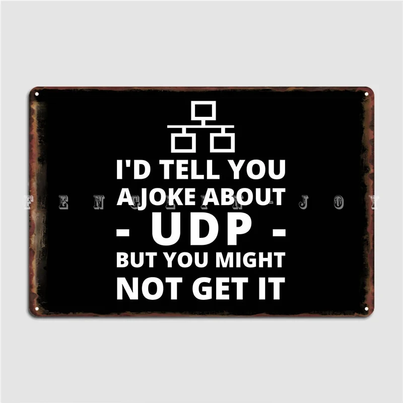 

Постер в виде шутки о Udp, металлический плакат, настенный паб, гостиная, винтажный Настенный декор, оловянные плакаты с вывесками